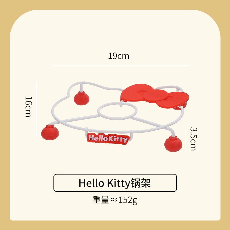 HelloKitty锅架坐式厨房多功能置物架米奇盘子收纳架灶台菜板架子