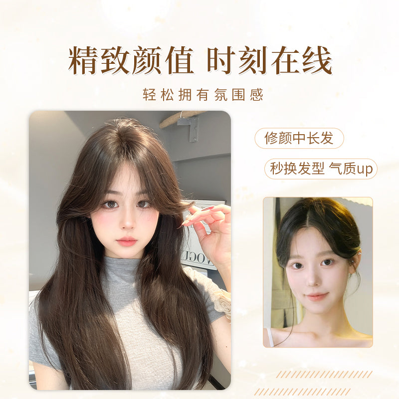 艾雪梦不用戴发网假发女片头顶遮白发增发量蓬松高颅顶长发补发片