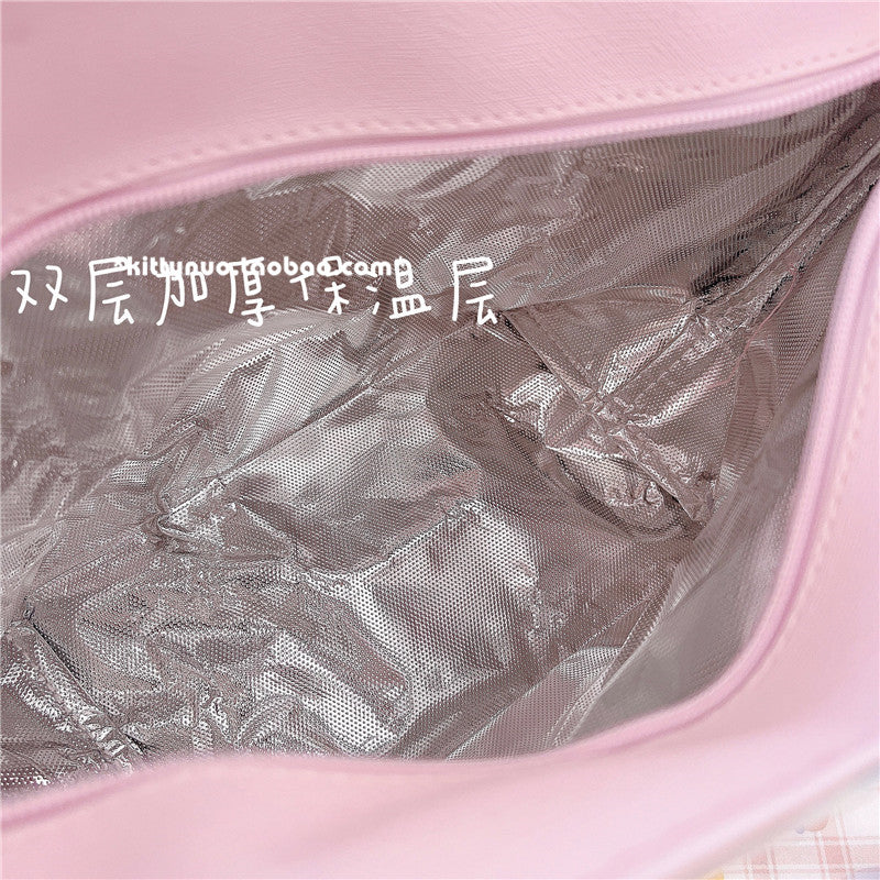 卡通保温玉桂狗库洛米手提便携便当包饭盒包学生上班族带饭收纳包