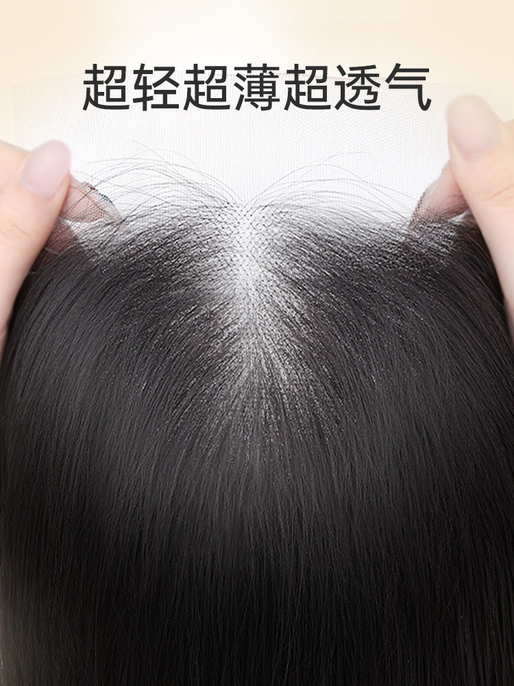 假发片女头顶无痕补发片增发量蓬松高颅顶不用戴发网真人发假发片