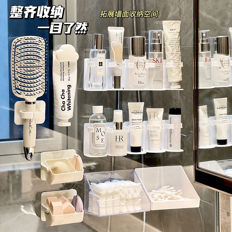 浴室壁挂式收纳盒置物架牙膏牙刷架发饰发箍收纳架简约卫生间厕所
