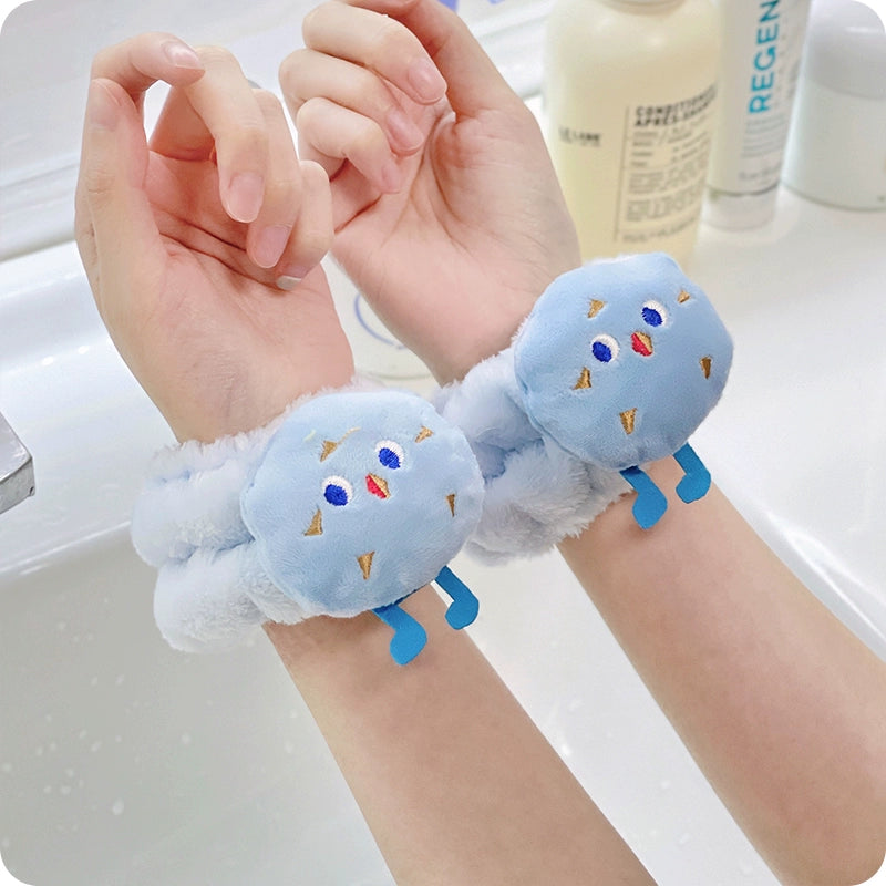 可爱洗脸手腕带洗手防湿滴水袖子护腕吸水神器运动吸汗洗漱手巾女