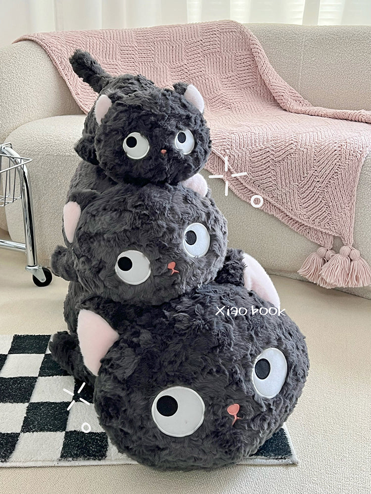 日本SIONOIS黑猫系列公仔毛绒玩具可爱猫咪玩偶抱枕床上抱睡娃娃