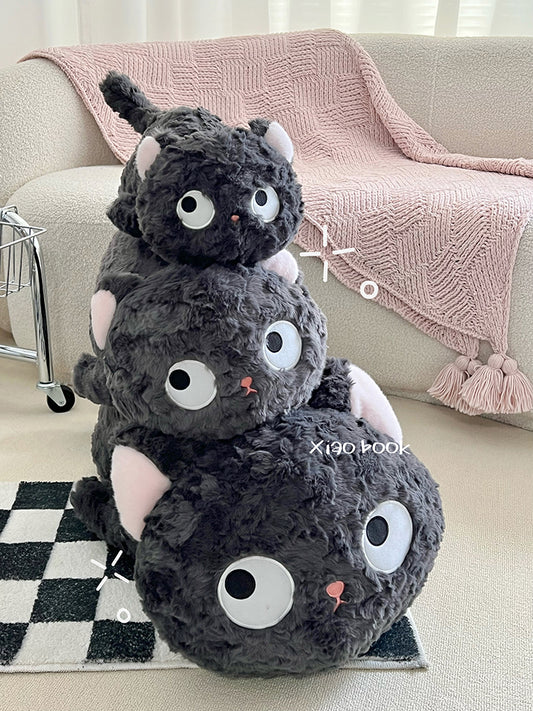 日本SIONOIS黑猫系列公仔毛绒玩具可爱猫咪玩偶抱枕床上抱睡娃娃