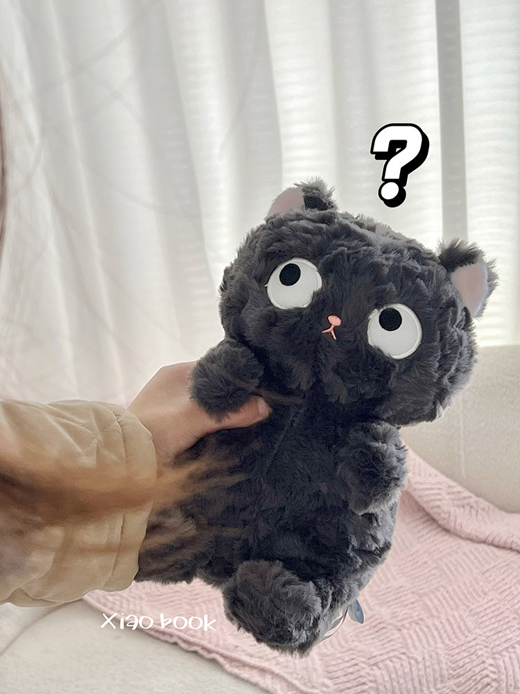 日本SIONOIS黑猫系列公仔毛绒玩具可爱猫咪玩偶抱枕床上抱睡娃娃
